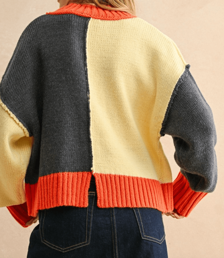 Color Block Sweater Top BY 75