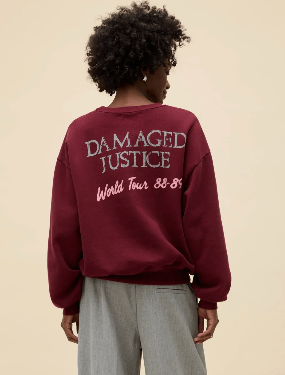 Metallica Justice For All Oversized Crew Sweatshirt BY DAYDREAMER
