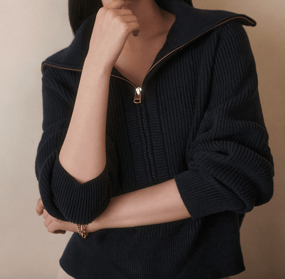 Maura Half-Zip Rib Knit BY VARLEY