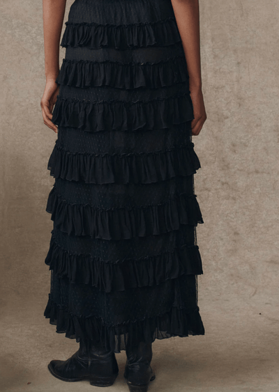 The Winter Mesh Flounce Skirt BY THE GREAT