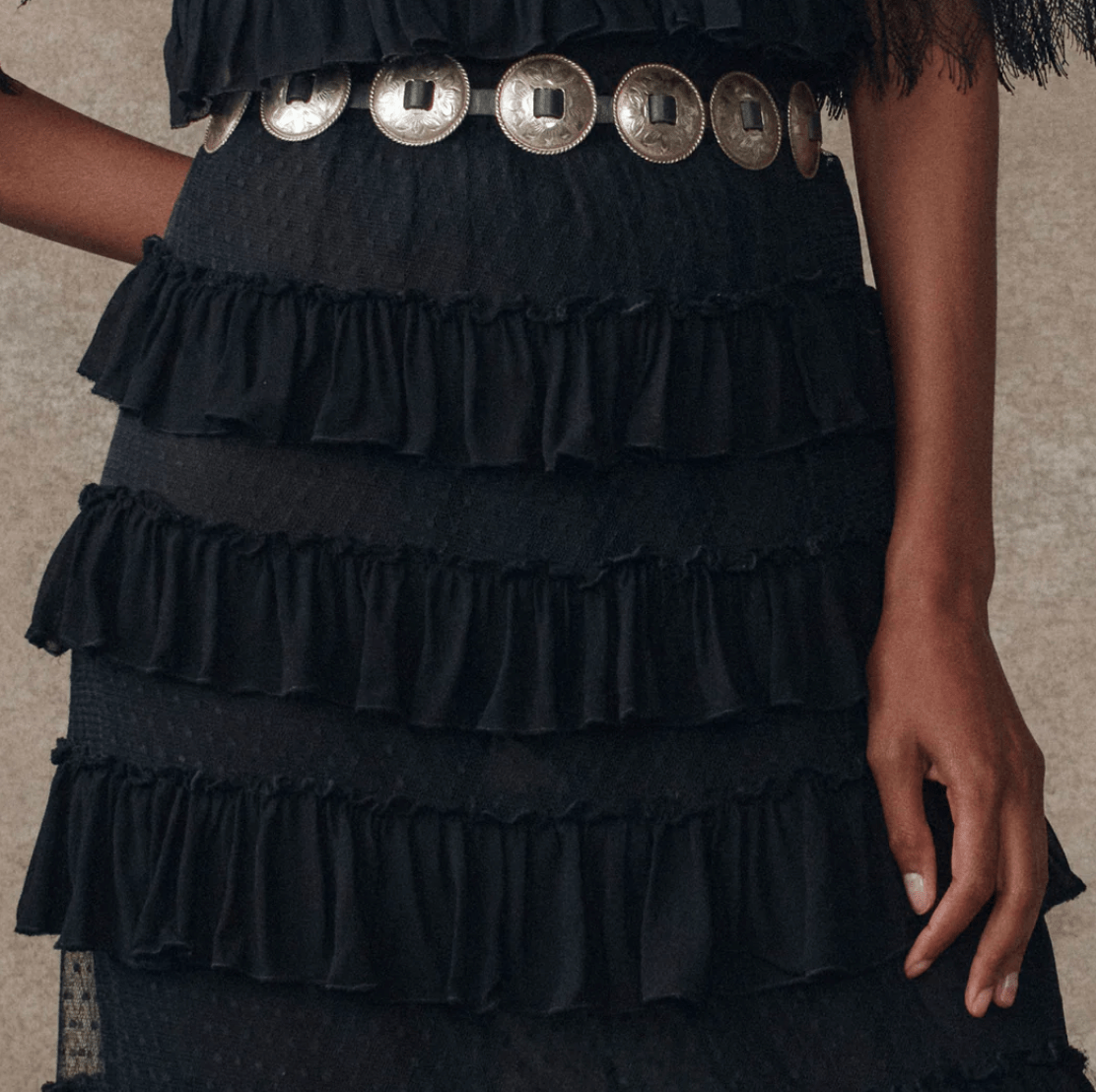 The Winter Mesh Flounce Skirt BY THE GREAT