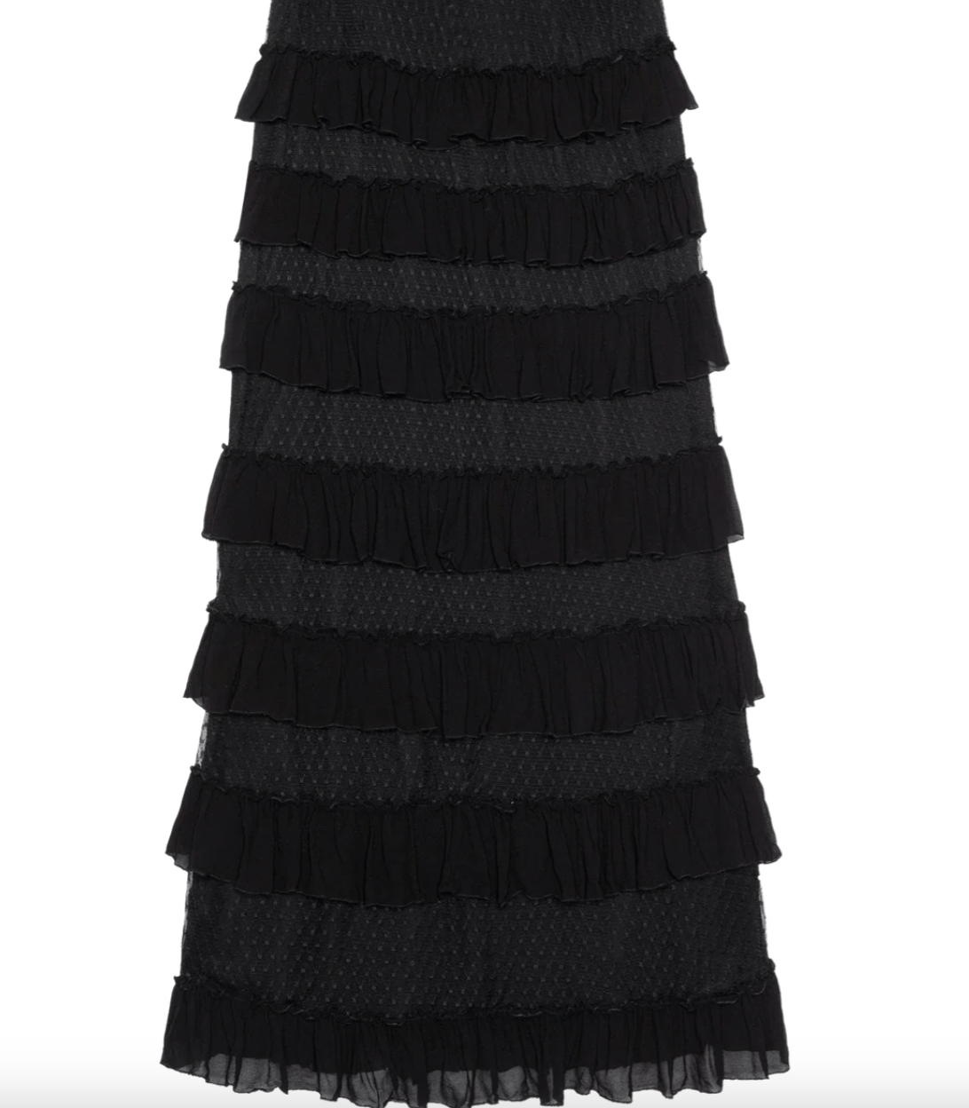 The Winter Mesh Flounce Skirt BY THE GREAT