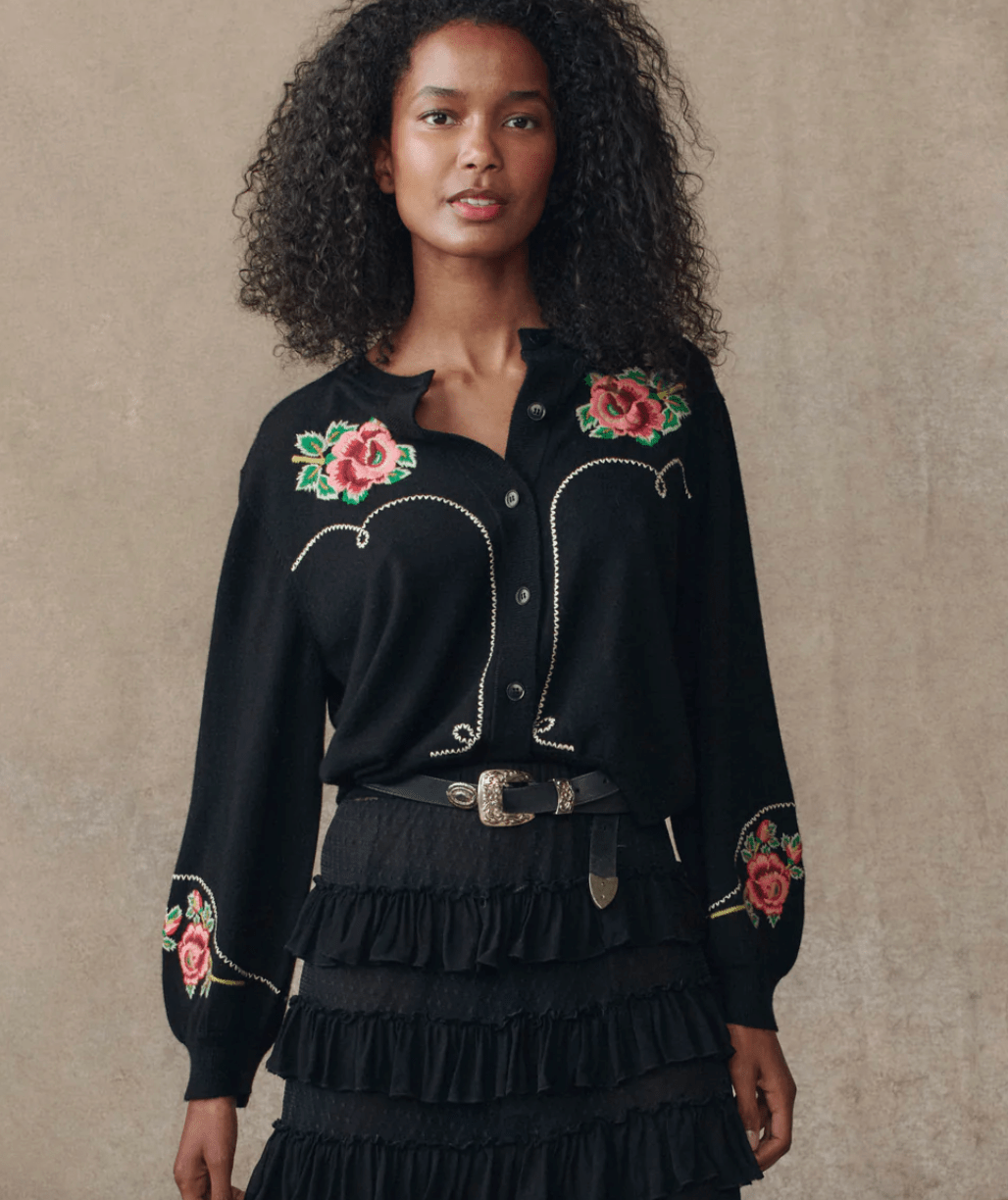 The Heirloom Rose Western Cardigan BY THE GREAT