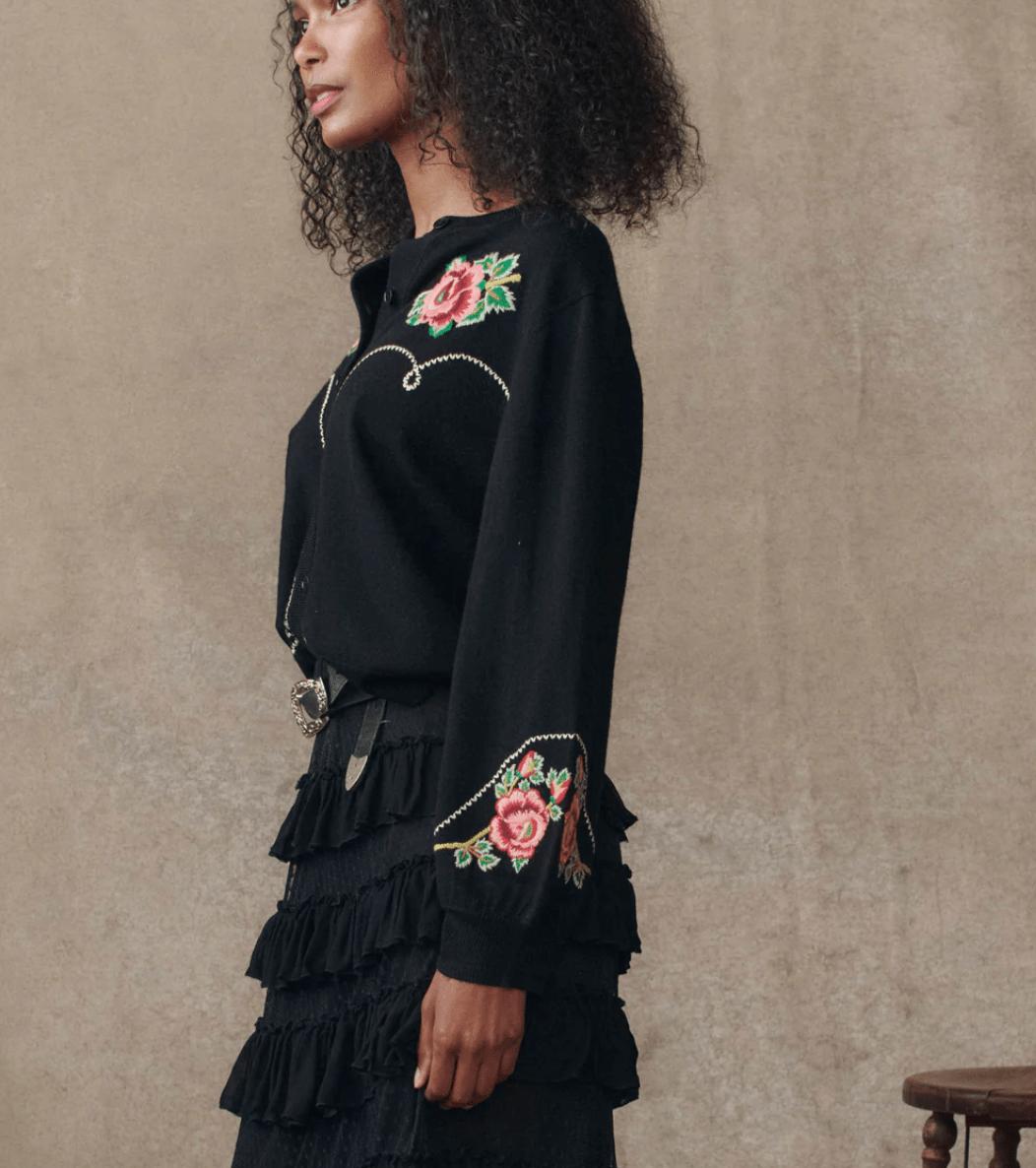The Heirloom Rose Western Cardigan BY THE GREAT