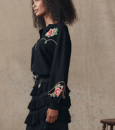The Heirloom Rose Western Cardigan BY THE GREAT