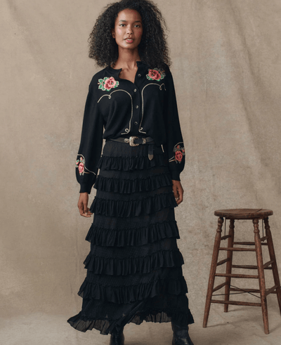 The Heirloom Rose Western Cardigan BY THE GREAT