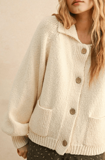 The Cactus Button Front Sweater Cardigan BY 75