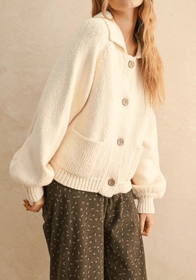 The Cactus Button Front Sweater Cardigan BY 75