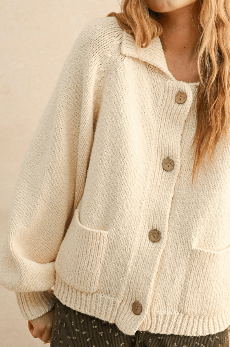 The Cactus Button Front Sweater Cardigan BY 75