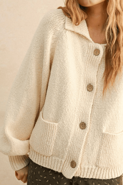 The Cactus Button Front Sweater Cardigan BY 75
