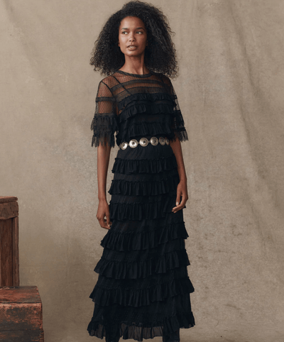 The Winter Mesh Flounce Top BY THE GREAT