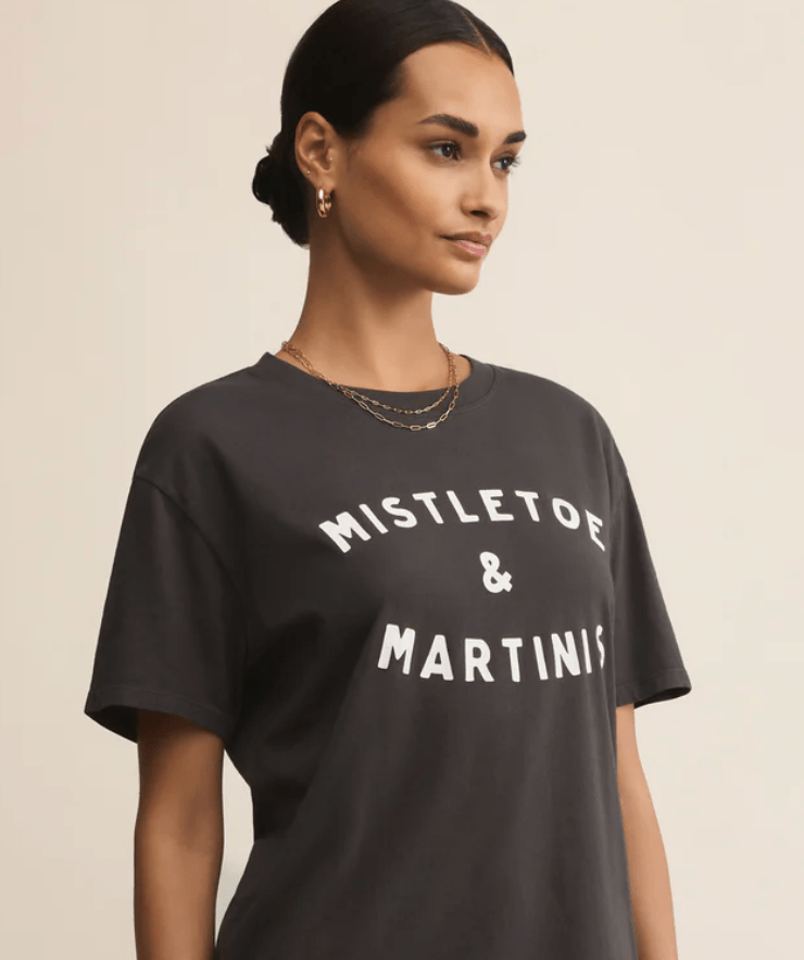 Mistletoe Boyfriend Tee BY Z SUPPLY