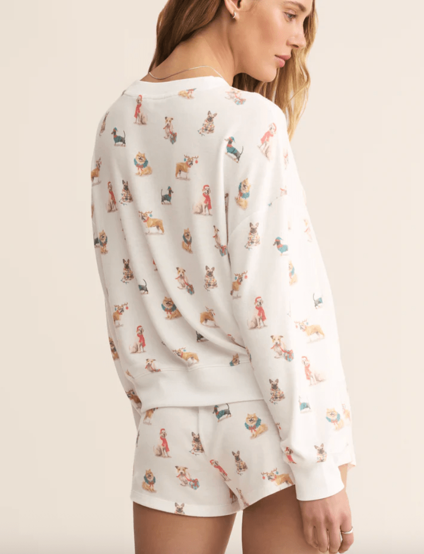 Cozy Up Pup Long Sleeve Top BY Z SUPPLY