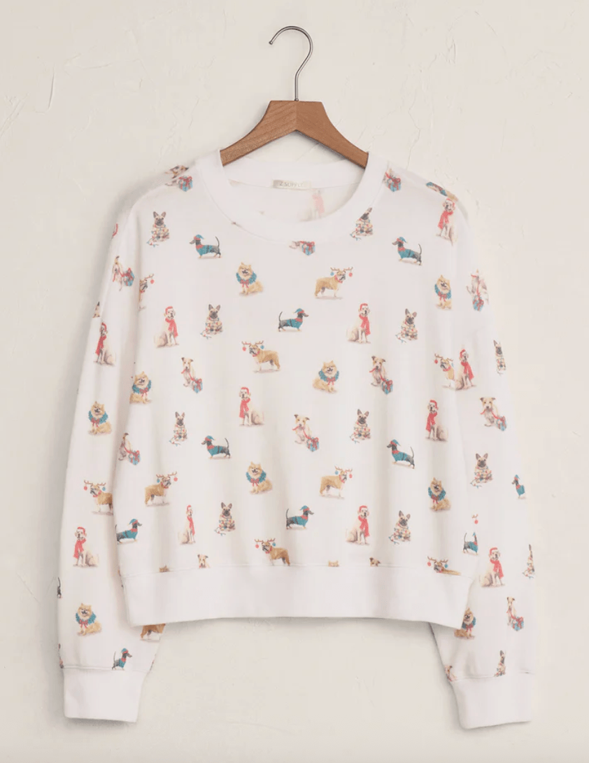 Cozy Up Pup Long Sleeve Top BY Z SUPPLY