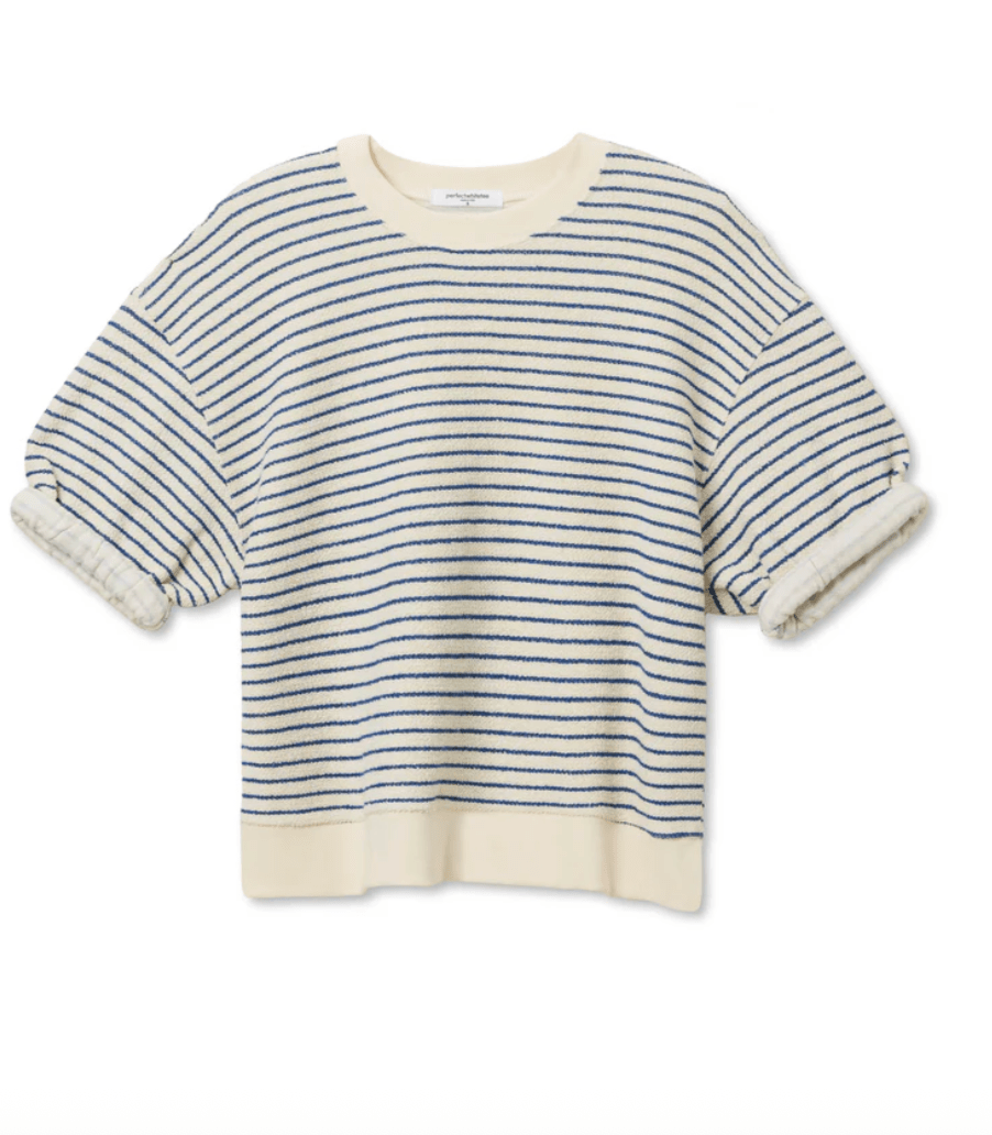 Rebecca Cotton Short Sleeve Sweatshirt by Perfect White Tee