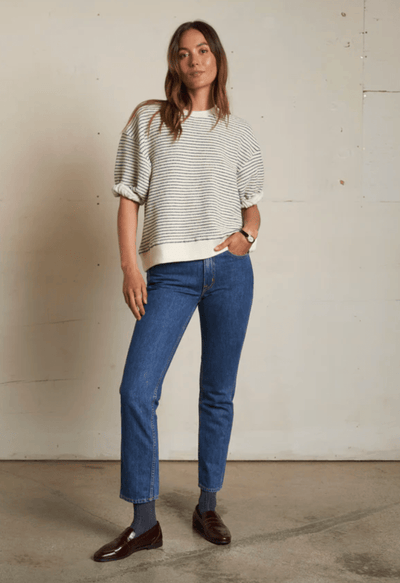 Rebecca Cotton Short Sleeve Sweatshirt by Perfect White Tee