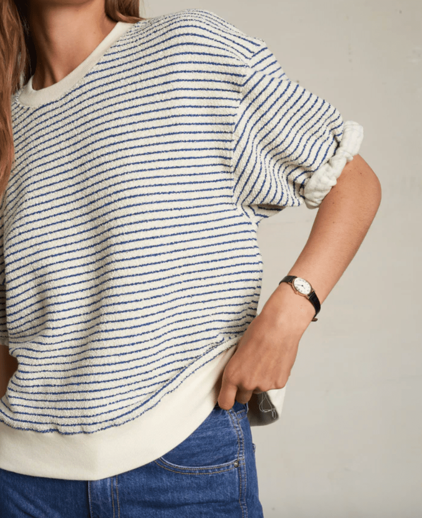 Rebecca Cotton Short Sleeve Sweatshirt by Perfect White Tee