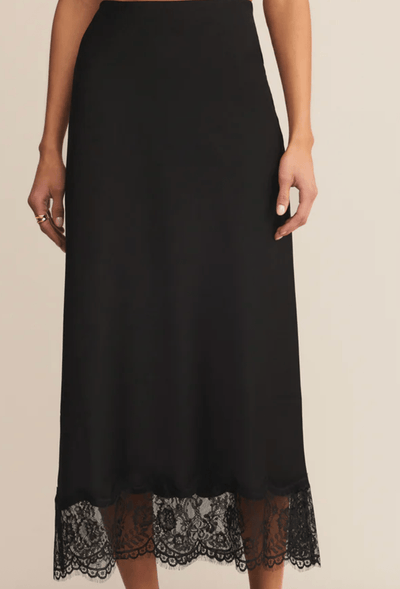 Cinder Lace Satin Midi Skirt by Z SUPPLY