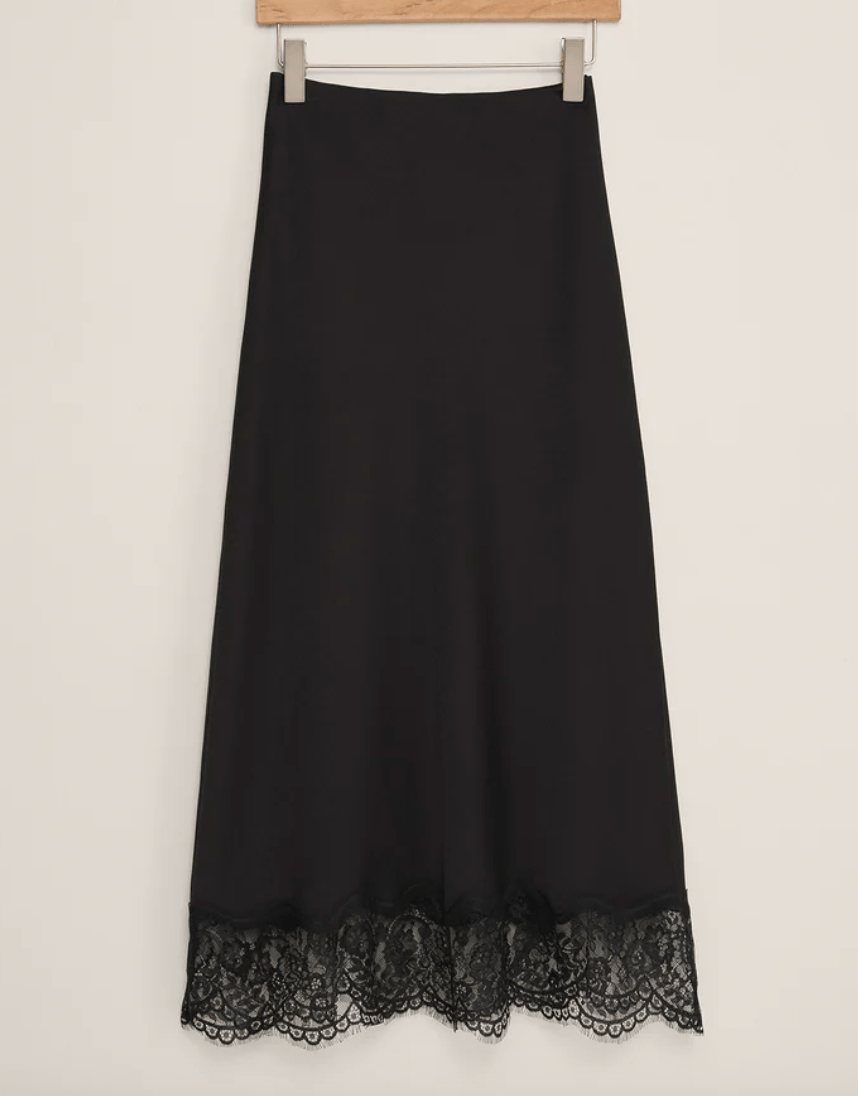 Cinder Lace Satin Midi Skirt by Z SUPPLY