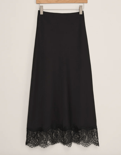 Cinder Lace Satin Midi Skirt by Z SUPPLY