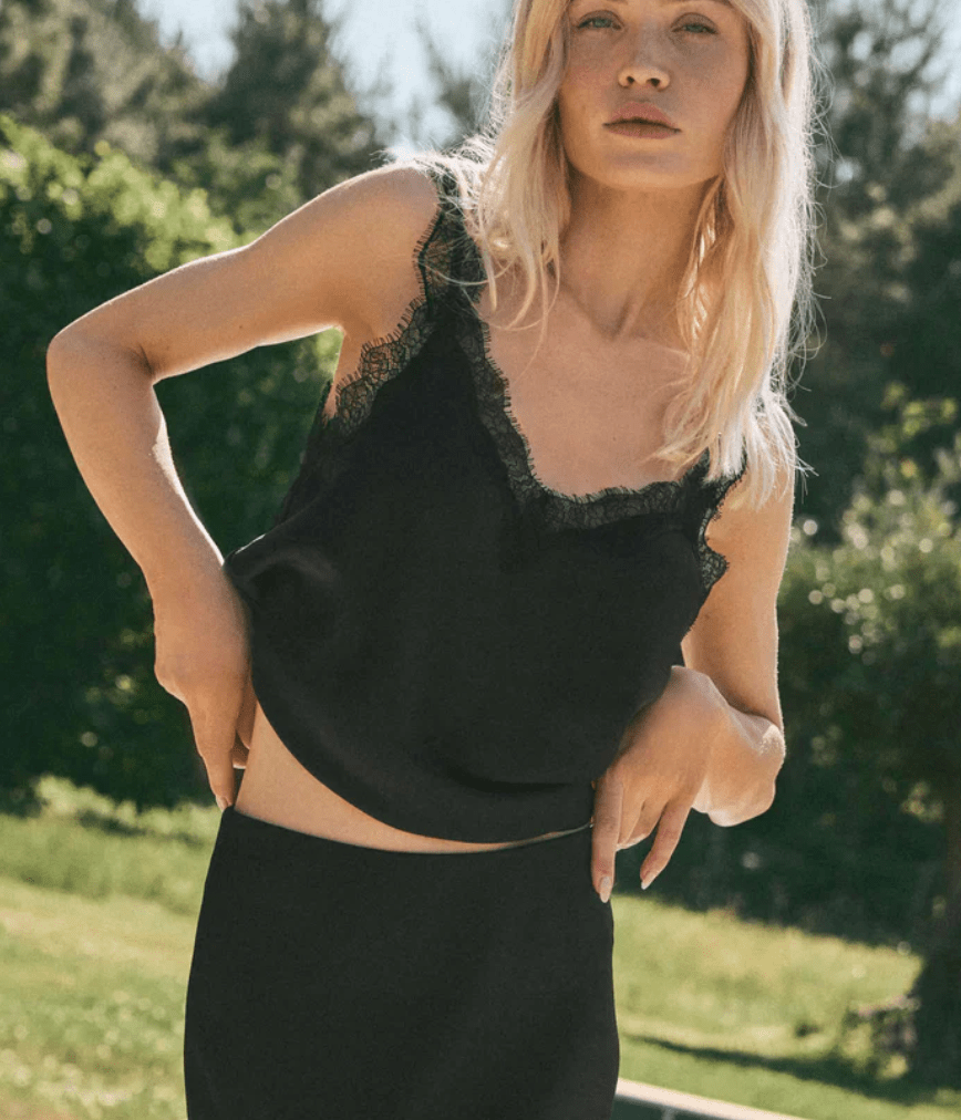 Uma Lace Satin Tank BY Z SUPPLY