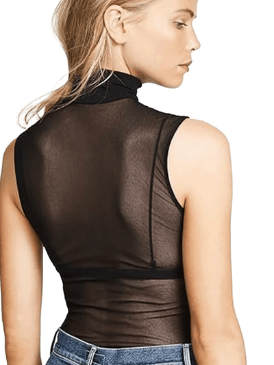 Tulle Sleeveless Turtleneck BY ONLY HEARTS