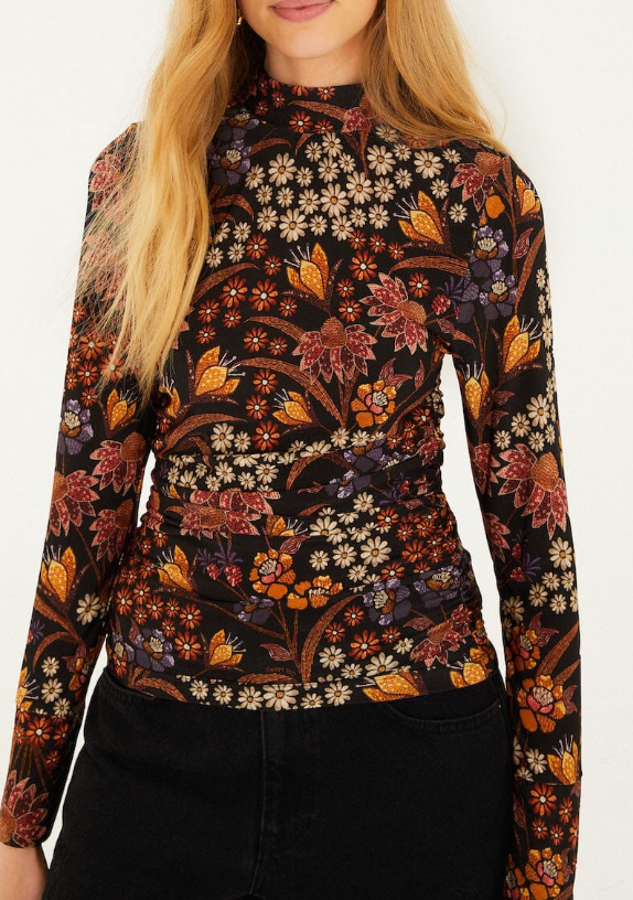 Black Lili Jersey Blouse by Farm Rio – 75° & Fuzzy