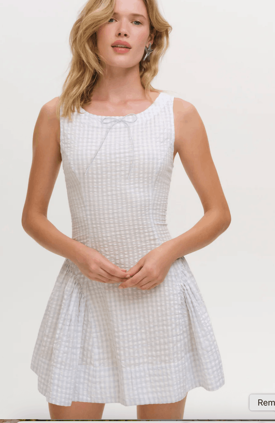 scotch bonnet mini dress Gingham BY FOR LOVE & LEMONS ready dress designed with YGroup_come_sail_away_dress Fabric:LAWN Women Boho Solid Maxi