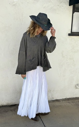 White Sands Cotton Maxi Skirt