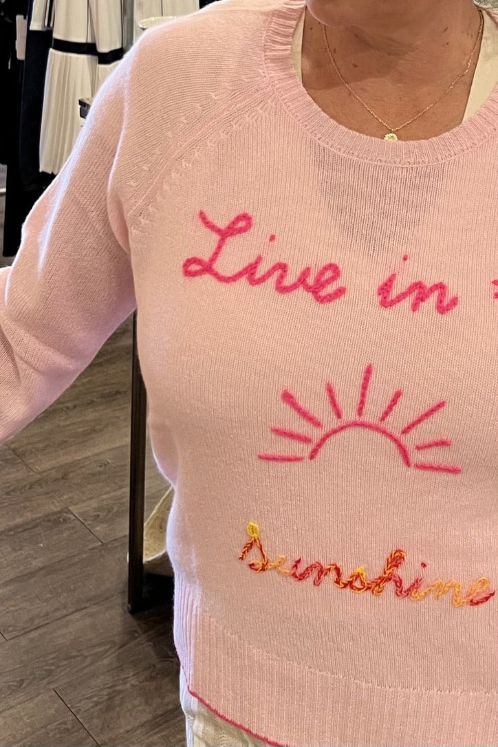 "Live in the Sunshine" Cashmere Sweater by Golden Sun
