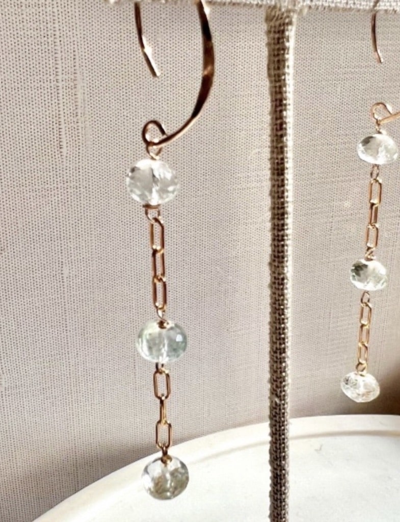 Aquamarine/ Natural Stone Earrings