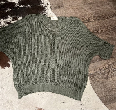 Olive Grove Crochet Knit Sweater by 75