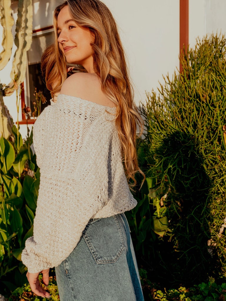 Beachside Boho Crochet Sweater by 75