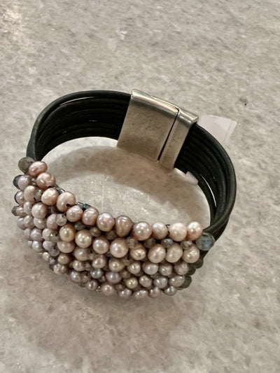 Moon Tide Pearl Cuff by Martell Studio