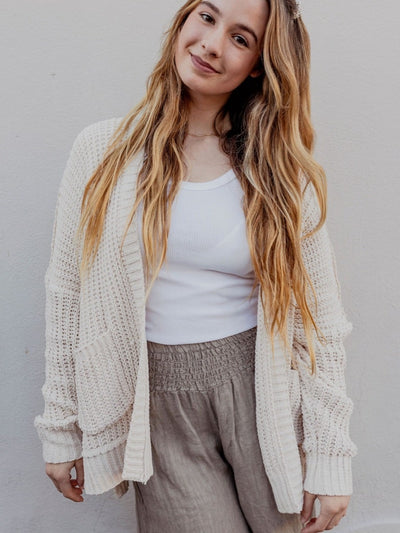 Seaside Serenity Cable Knit Cardigan by 75