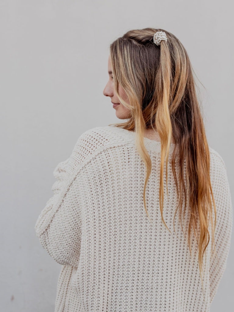Seaside Serenity Cable Knit Cardigan by 75
