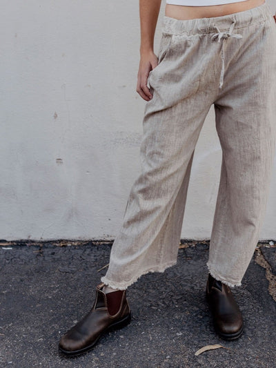 Italian Sunset Market Linen Trousers by 75