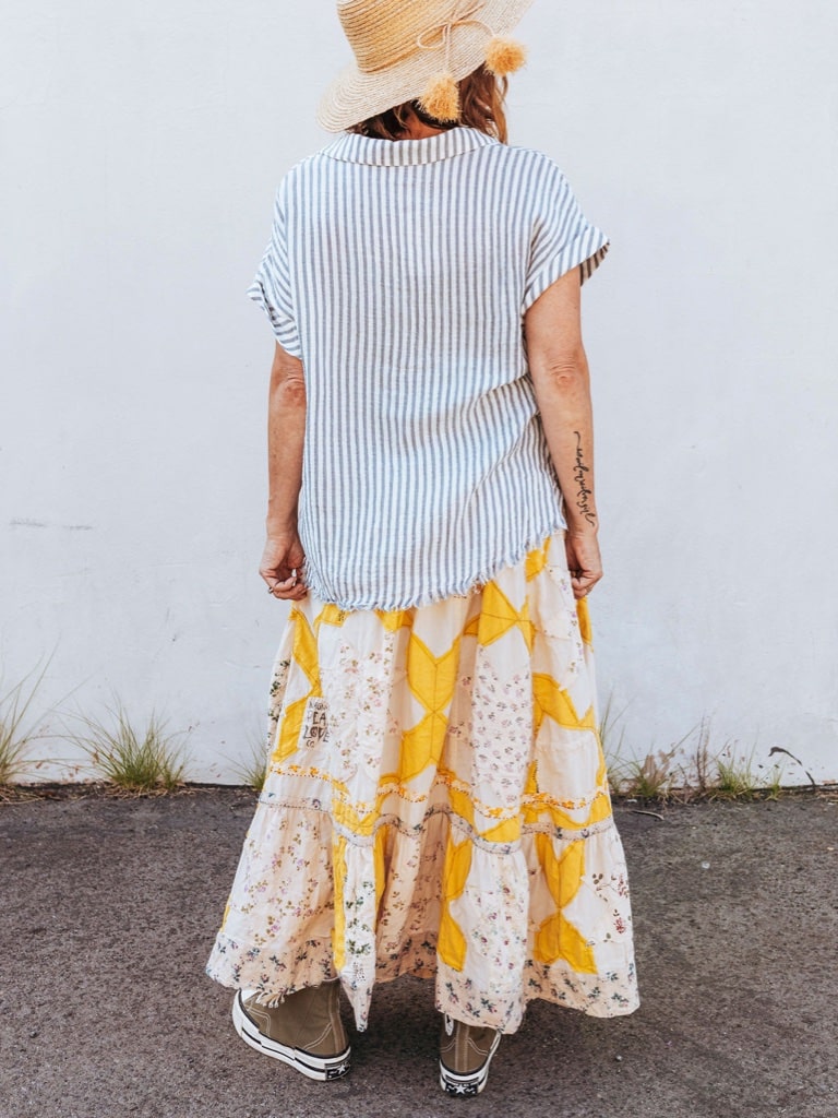 Friendship Star Quilt Skirt 150 by Magnolia Pearl