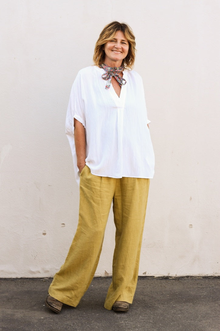 Moss Linen Pant