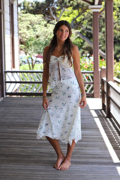 Wildflower Drift Asymmetrical Midi Skirt by 75
