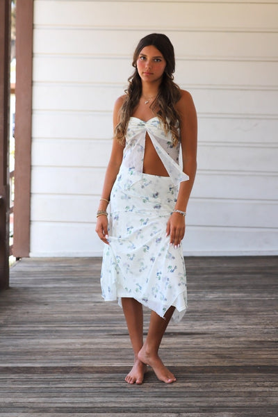 Wildflower Drift Asymmetrical Midi Skirt by 75