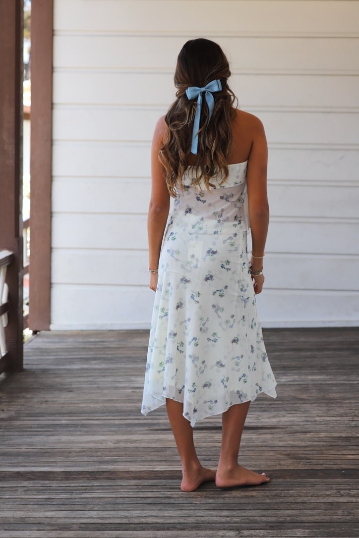 Wildflower Drift Asymmetrical Midi Skirt by 75