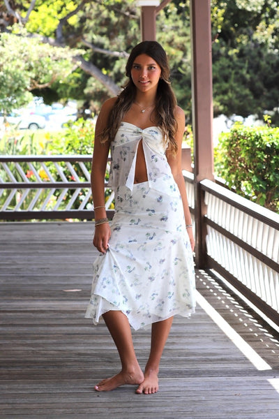 Wildflower Drift Asymmetrical Midi Skirt by 75