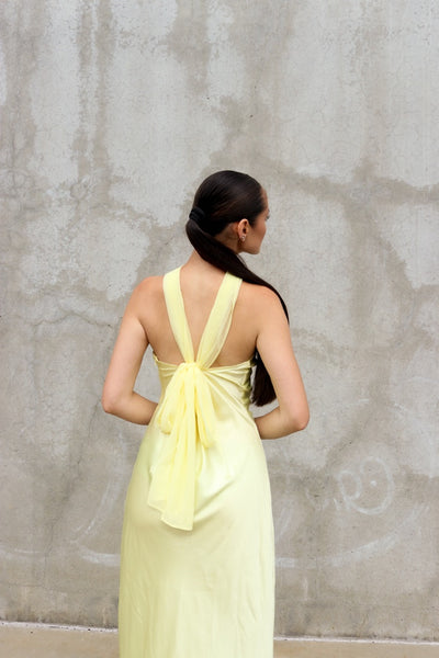 Limoncello Dreams Satin Midi Dress by 75