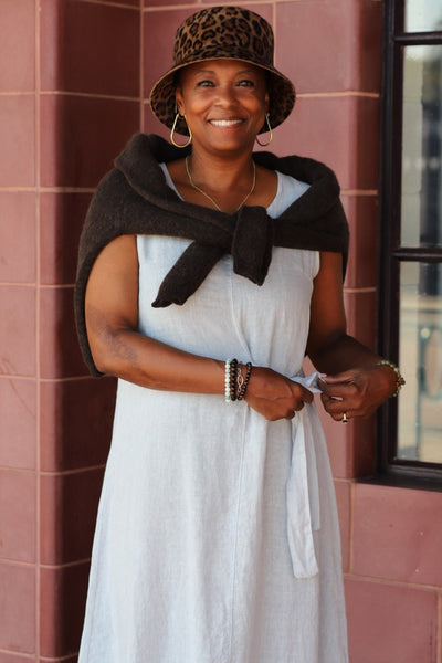 Coastal Linen Wrap Dress