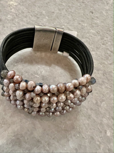 Moon Tide Pearl Cuff by Martell Studio