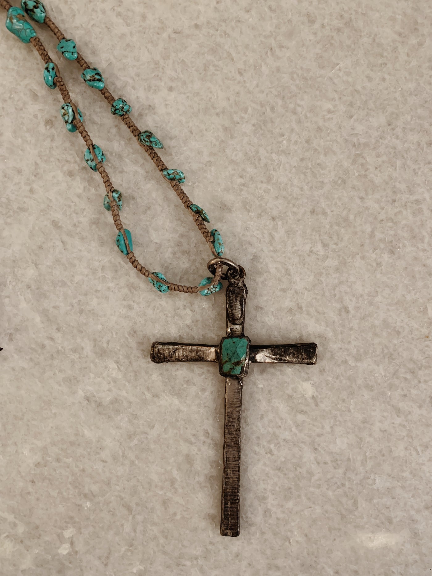 Rustic Turquoise Cross