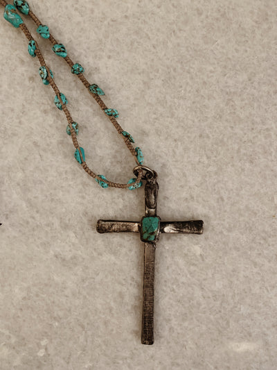 Rustic Turquoise Cross