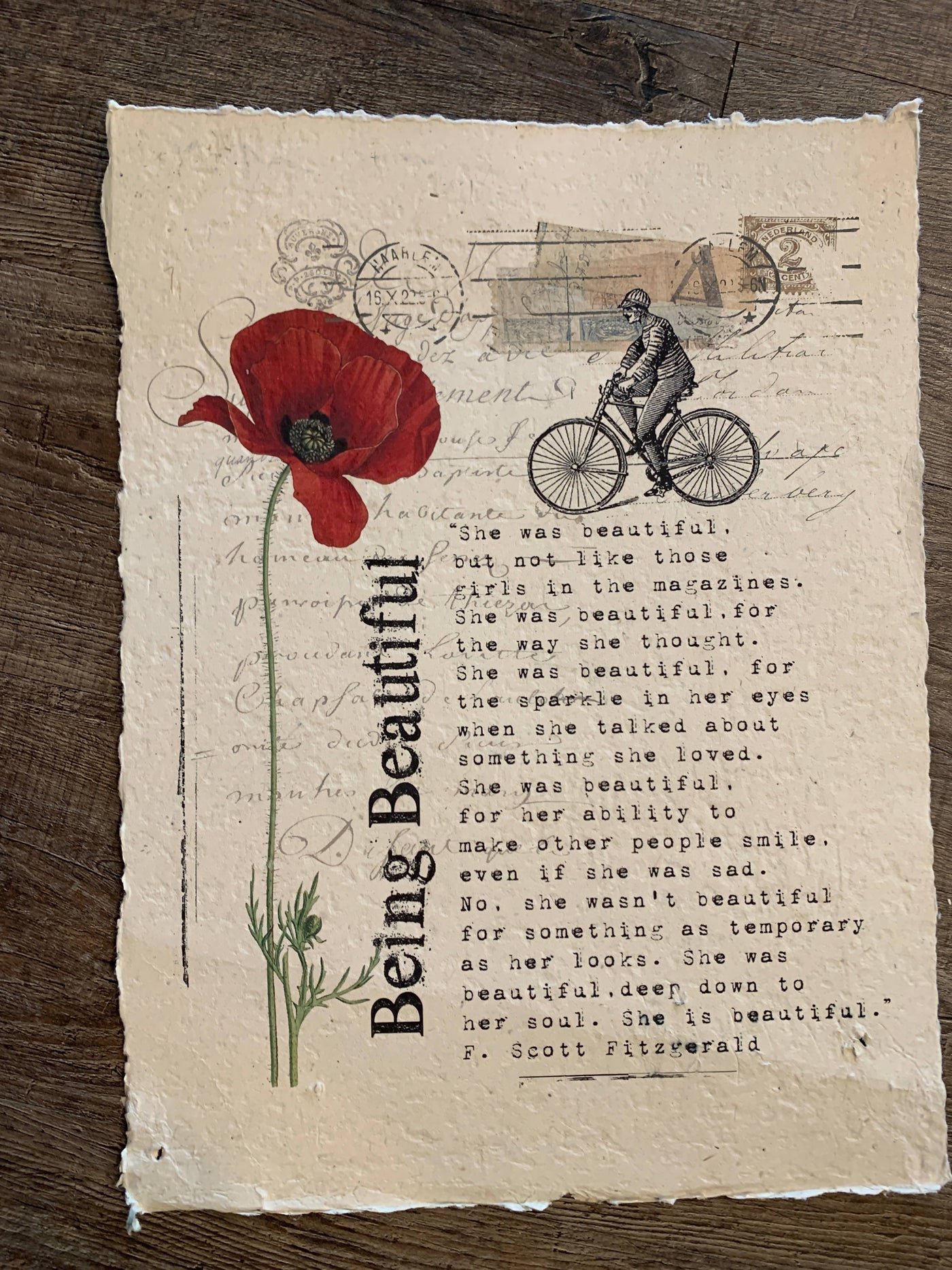 Rose & Bike Print