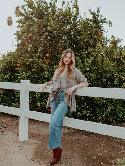50% Linen and 50% Cotton Top